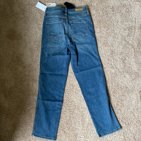 Sanctuary Jeans Modern Straight Crop High Rise Glitter Jeans - Picture 7 of 8